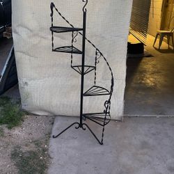 4 Ft Winding Wrought Iron Plant Stand