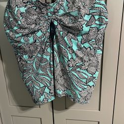 Lands End Bathing Top With A Cover Matching Shirt