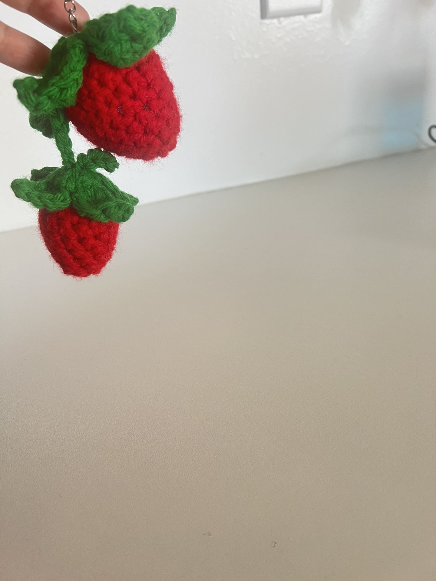 Cherry Crossbody Bag $20 and strawberry keychain. $10 The two for $25