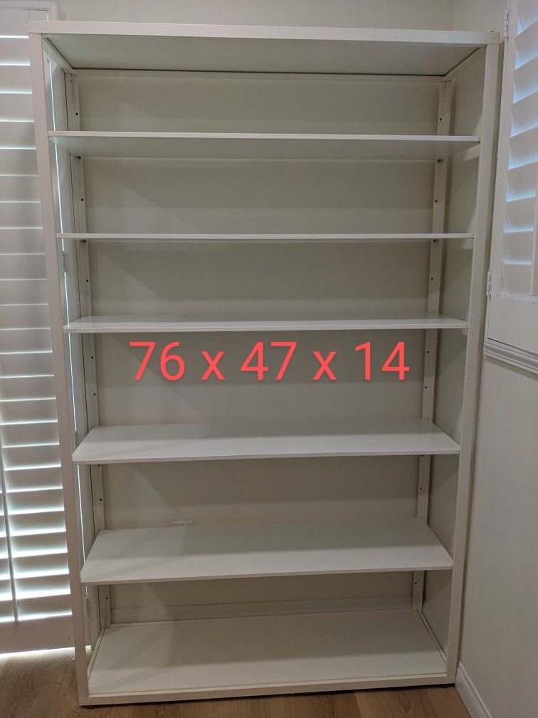 IKEA FJÄLKINGE White Steel Shelf Unit