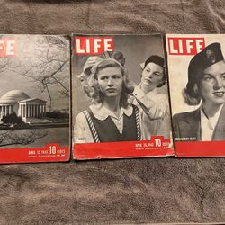 Vintage Life Magazines 1940s