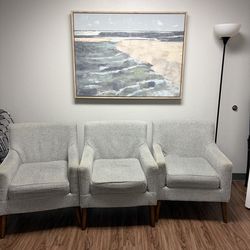 13 Chairs - Comfy gray and blue accent chairs