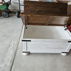 Farmstlye Coffee Table With Storage  And 2 End Tables