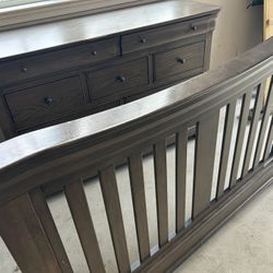 Toddler Crib, Dresser, Full Size Bed (set)