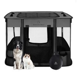 40x32x24 Inches Dog Playpen,Pet Playpen,Foldable Puppy Cat Playpen,Portable Exercise Kennel Tent Crate,Water-Resistant Breathable Shade Cover,Indoor O