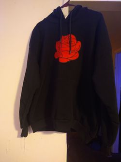 Red and black rose hoodie