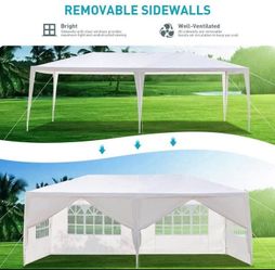10'x20' Outdoor Canopy Party Wedding Tent 6 Sidewalls Removable 