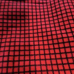Red Check Flannel Fabric 
