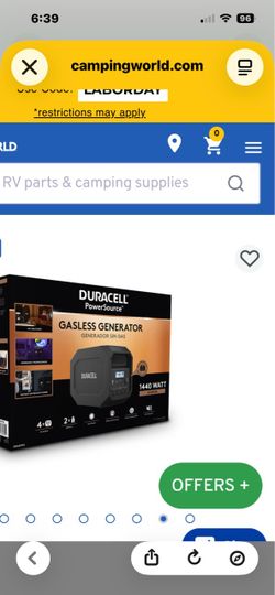 Duracell PowerSource 1440W Gasless Generator