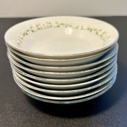 Sheffield Japan 1980s Elegance Set 9 Fine China Fruit/Dessert Bowls, 5.75x1.25”