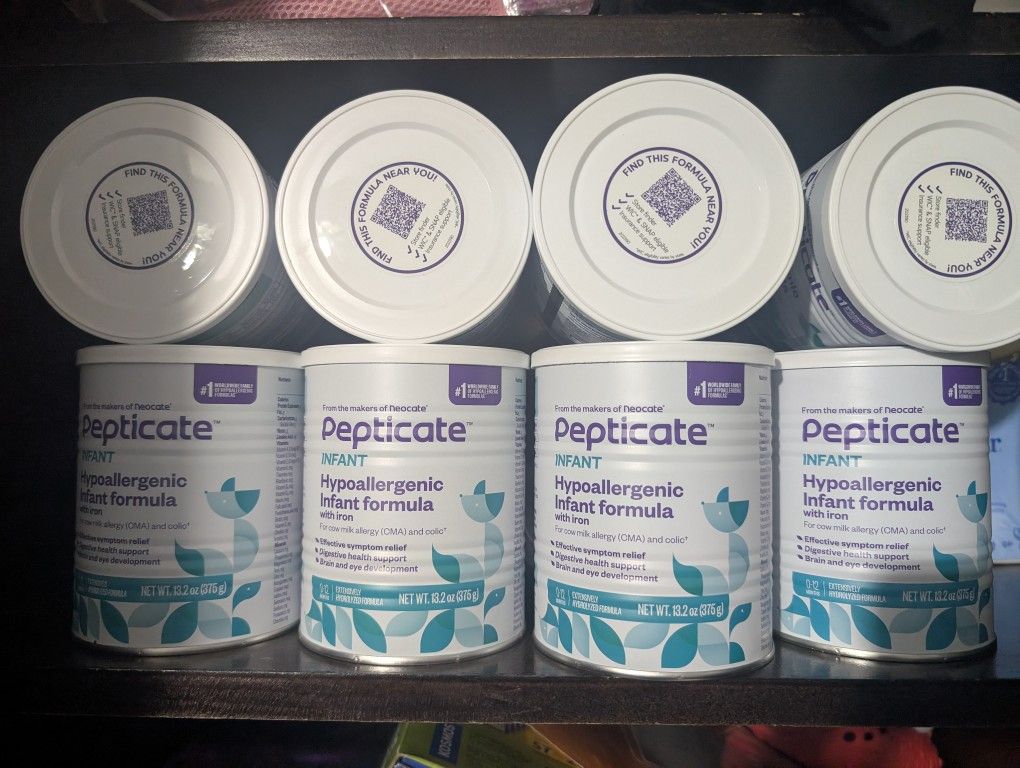 Pepticate Hypoallergenic Infant Formula Powder, 4-Pack, 13.2 oz Can, Exp 08/26