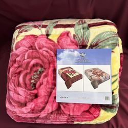 Double Sided Floral Blanket 