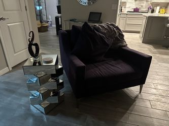 Purple Chair Suede