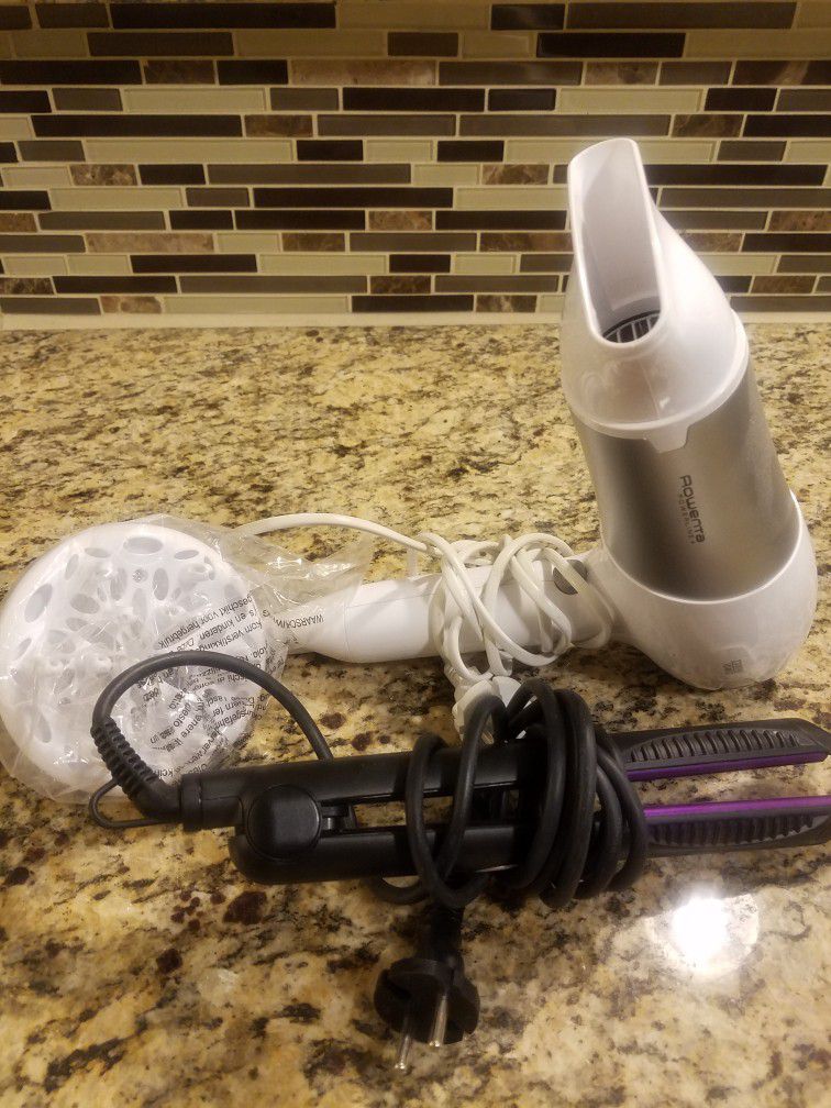 Traveling? Rowenta Powerline Hair Dryer And Straightener with Type C Electric Inlets