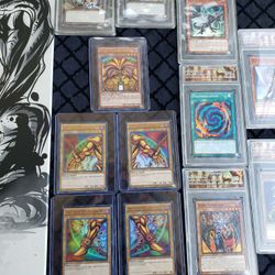 1996 1st Edition EXODIA 10/10 all 5 Cards for $500! $80 per Graded Card & $160 anime With Signature Picture Frame Yu-Gi-Oh cards all for $1300