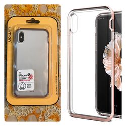 BRAND NEW/SEALED iPhone X Case, (Diamont - Rose Pink) Crystal Clear Slim Fit Full Body Cover