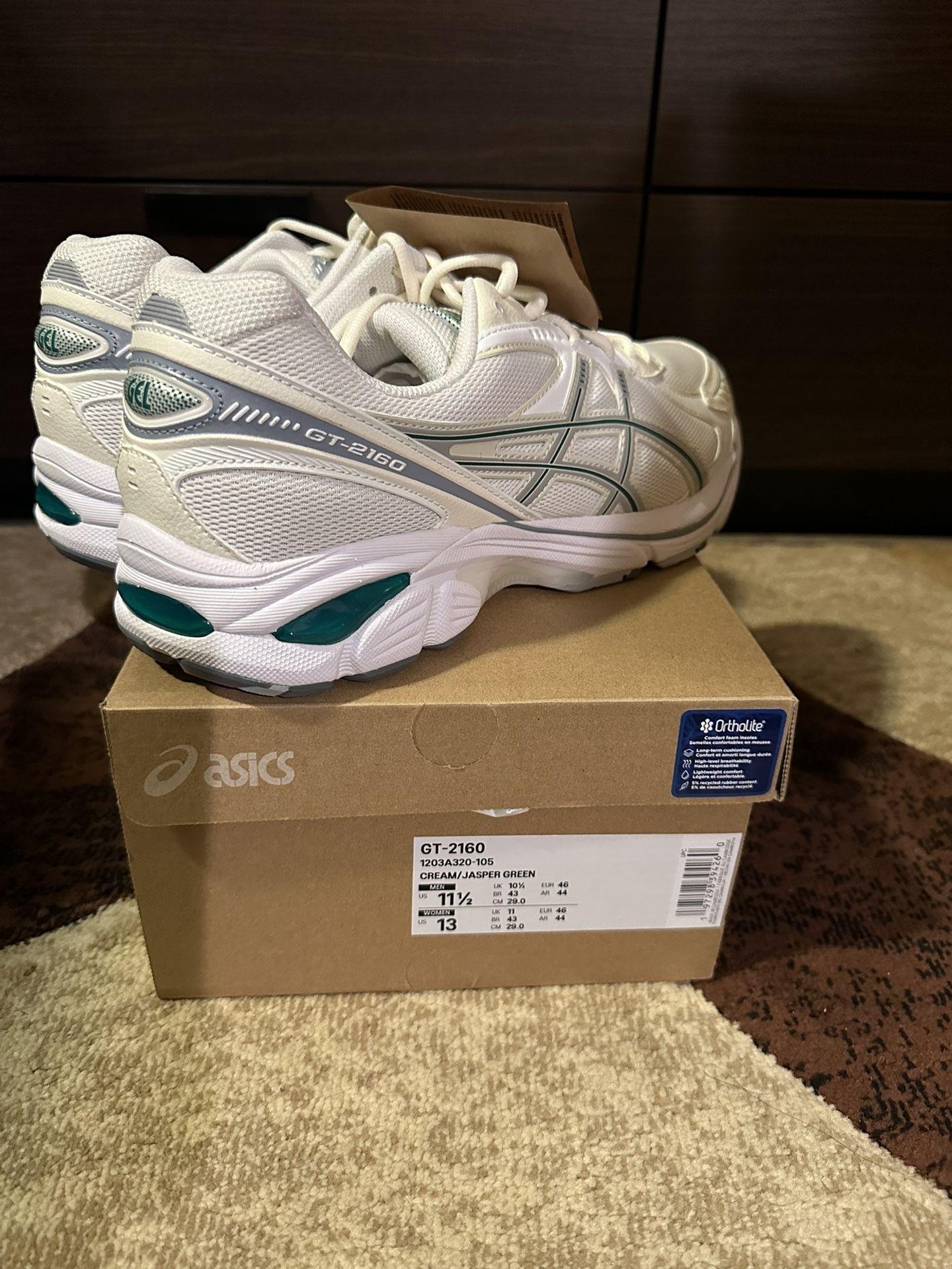 ASICS GT-2160 Jasper Green Size 11.5