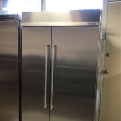 Kitchen Aid 48” Wide Stainless Steel Built In Refrigerator 