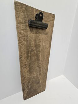 Rustic Mango Wood Wall Clipboard – Farmhouse Style Note & Photo Holder