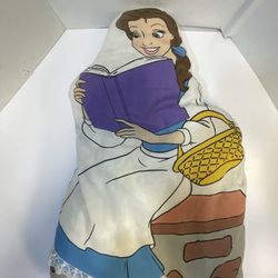 Vintage Pillow Stars 1991 Disney Beauty & the Beast Belle 23” Pillow Orig Tag