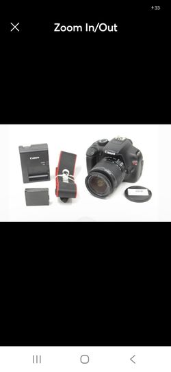 Condition: Tested and working. No damage to the camera or lens; lens has no scratches.
Details: Canon EOS Rebel T3 camera with the 18–55mm zoom lens, 