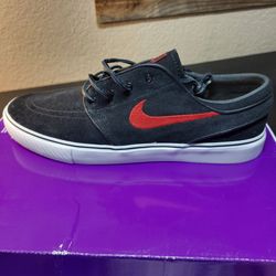 *NEW* Nike SB Zoom Stefan Janoski OG+ Black Red Shoes Size Men's 8.5 Women's 10 with Extra Insoles
