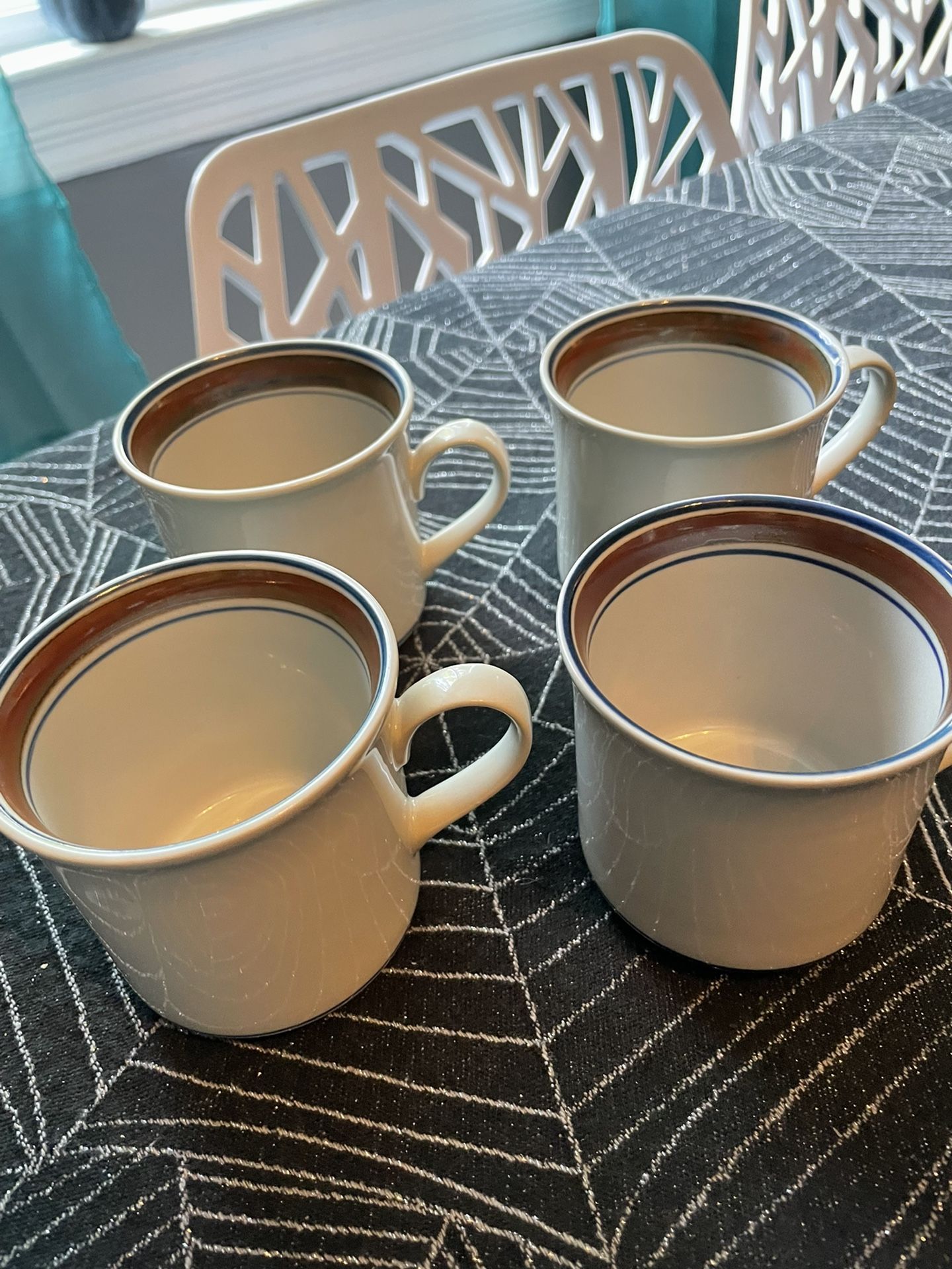 Salem Stoneware Georgetown Tea/Coffee Cups Lot Of 4