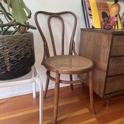 Vintage Polish Bentwood Chair - Thonet Style, Hand-Caned Seat