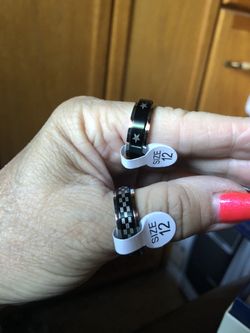 Two Size 12 Stainless Steel Men’s Rings
