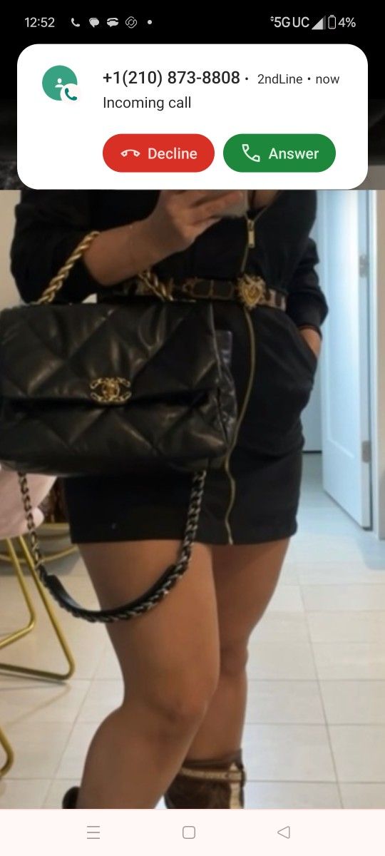 Chanel 19 Large Flap Black Quilted Goatskin Leather Shoulder Bag