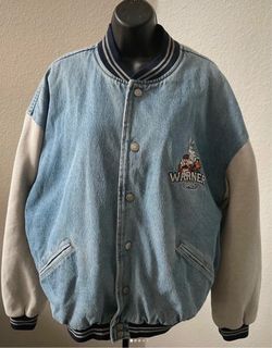 Vintage Warner Bros Looney Tunes Denim Varsity Jacket