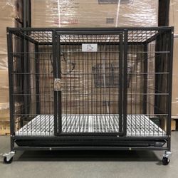 Brand New Heavy Duty 37” Stackable Dog Cage With Dura Floors 