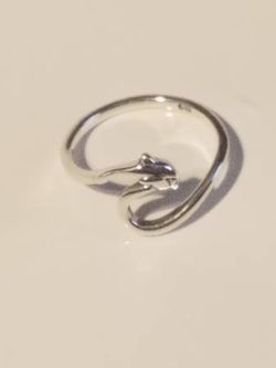 Dolphin silver ring 925