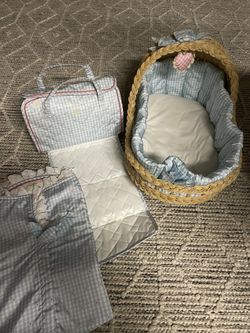 Bitty baby Bassinet, Sleeping Bag, And Diaper Bag