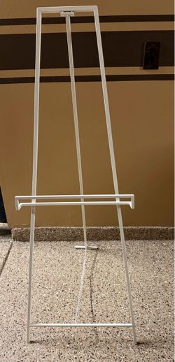 White Metal Floor Easel Stand