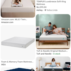Used cal king mattress and box springs.