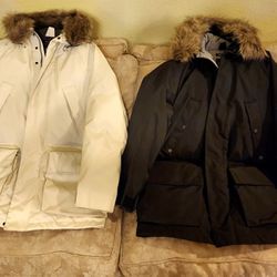 Nautica CRAFTED FAUX FUR HOODED PARKA Jackets SIZE SMALL