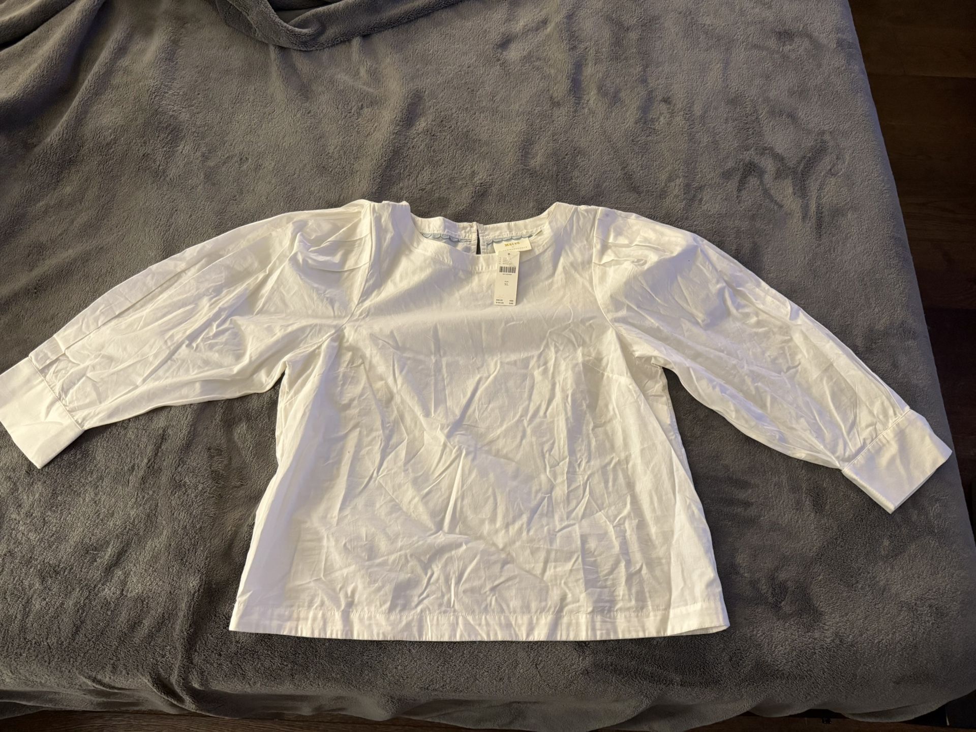 Maeve Anthropologie XL white top