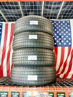 ✔️ Set of 4 Used tires P215/55R17 BRIDGESTONE ECOPIA A/S ALL SEASON TOURING 215/55R17 CAR SEDAN COMFORT QUIET RIDE 215 55 17