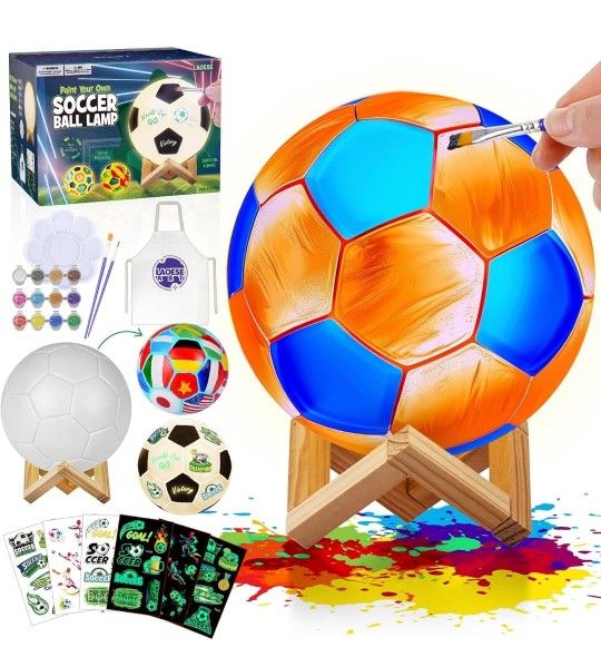 Laoese Paint Your Own Soccer Ball Lamp Kit