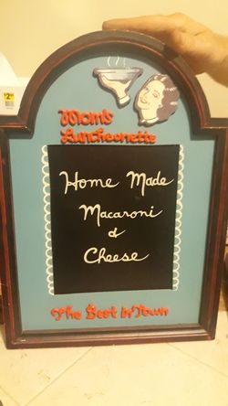 Nice collectible moms luncheonette sign