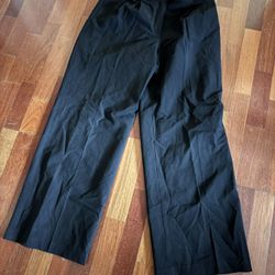 black wide-leg dress pants size 10 open edit brand 