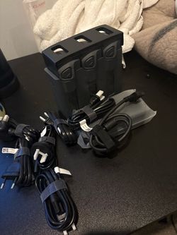 DJI Mavic 4 Pro batteries (3) with charging hub and all adapters