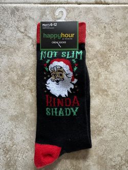 NWT Tipsy Elves “Not Slim Kinda Shady” Santa Socks