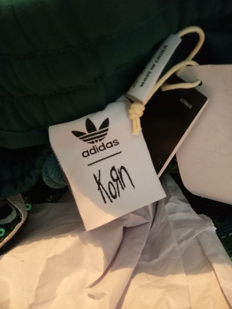 Korn X Adidas Sequin Green Track Jacket | Adidas Sequin Jacket