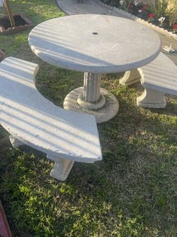 Patio Cement Table