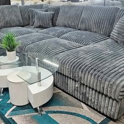 Drak gray corduroy sectional pull out sofa bed sleeper sofa