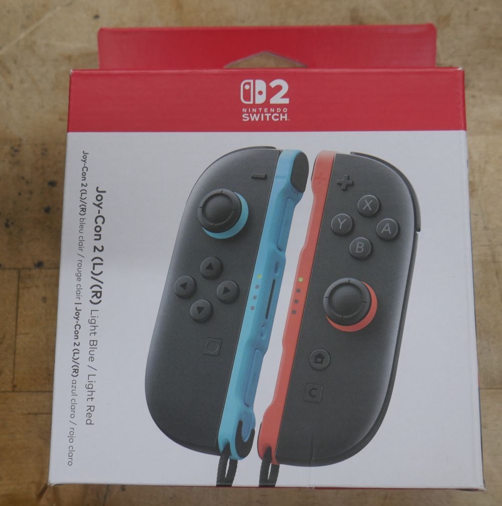 Brand New Nintendo Switch 2 Joy Con L/R Light Blue/Light Red.