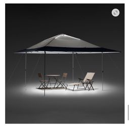 Ozark Trail 14' x 14' Instant Lighted Canopy, Blue and Gray with LED Lighting