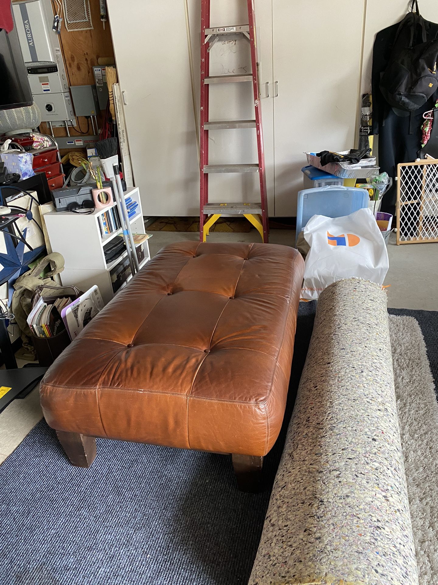 Pottery Barn Leather Ottoman for Sale in Mission Viejo, CA OfferUp